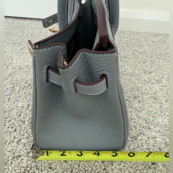 Inspired B bag - size 20 - in a beautiful blue/grayish color - genuine leather - Picture 11 of 15